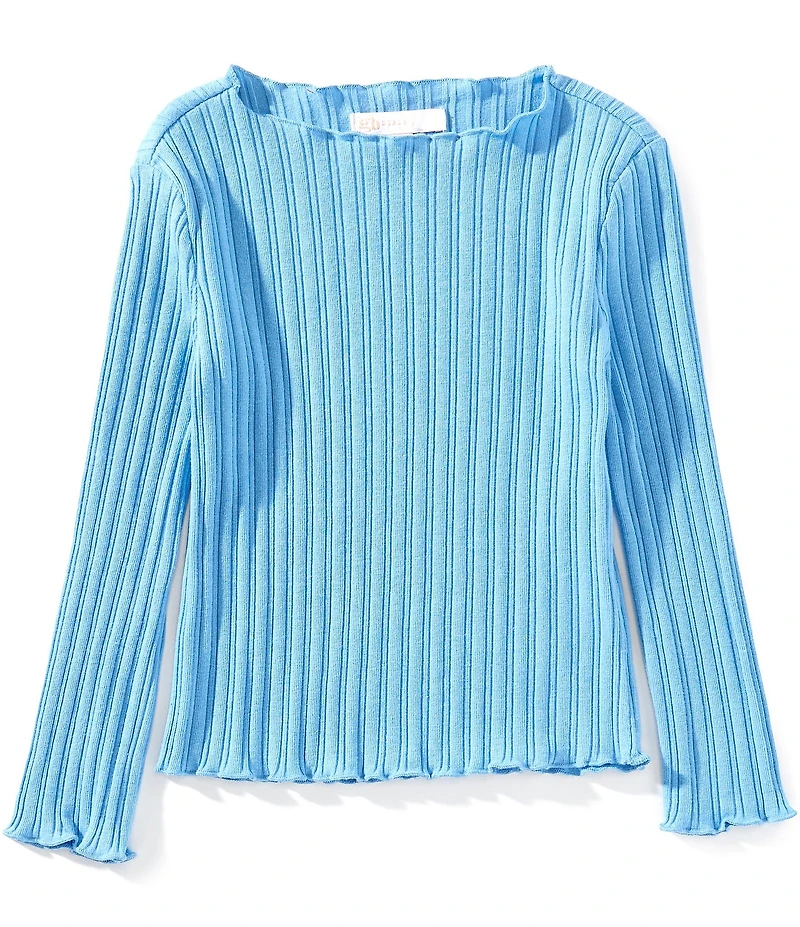 GB Little Girls Long Sleeve Ribbed Mock Neck Top