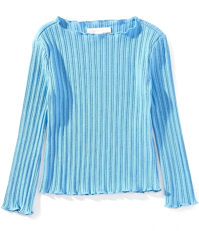 GB Little Girls Long Sleeve Ribbed Mock Neck Top
