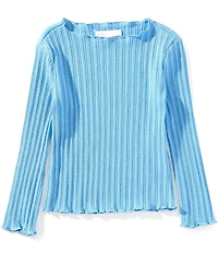GB Little Girls Long Sleeve Ribbed Mock Neck Top