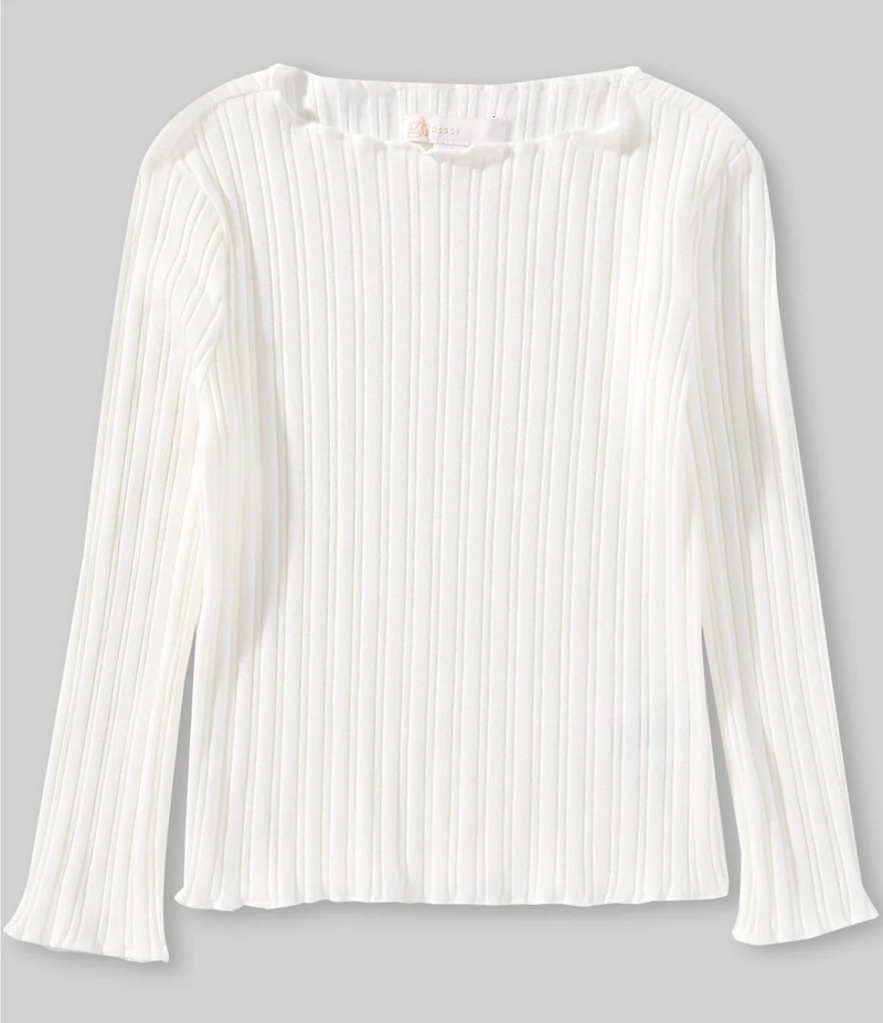 GB Little Girls Long Sleeve Ribbed Mock Neck Top