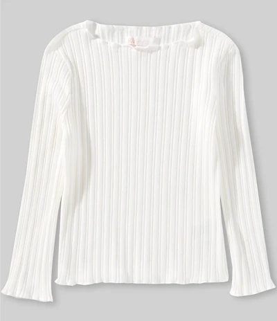 GB Little Girls Long Sleeve Ribbed Mock Neck Top