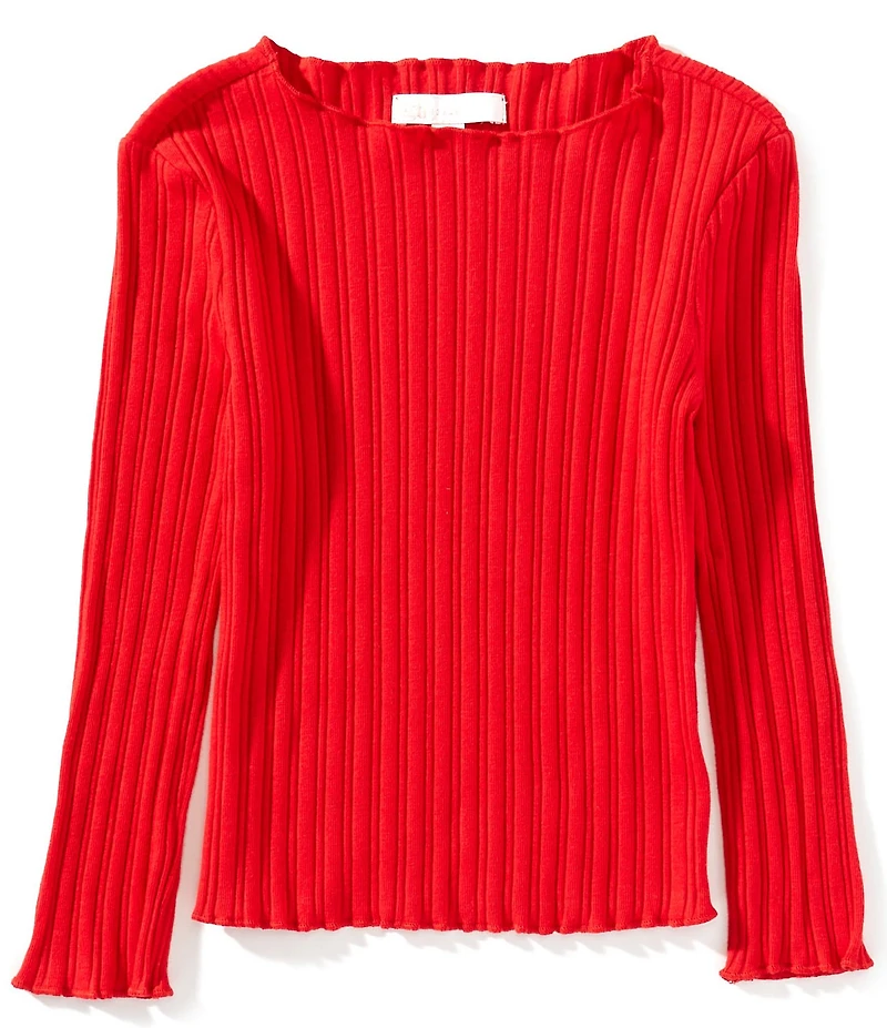 GB Little Girls Long Sleeve Ribbed Mock Neck Top