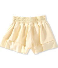 GB Little Girls Mid Rise Tiered Flowy Pull-On Shorts