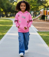 GB Little Girls Patch Long Sleeve Hoodie