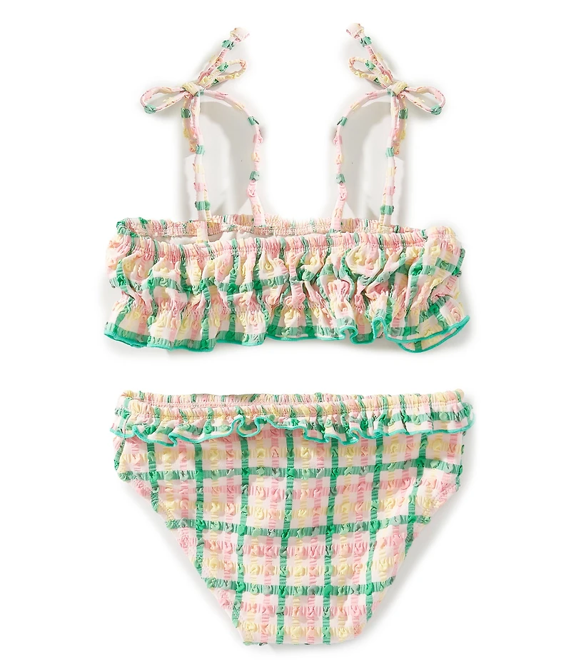 GB Little Girls Shirred Bandeau Two-Piece Swimsuit
