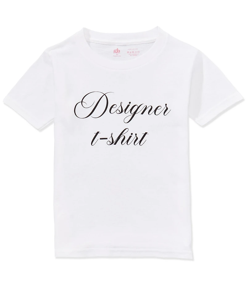 GB Little Girls Short Sleeve Designer Graphic Tee