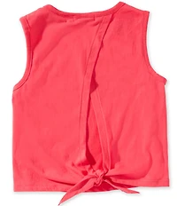 GB Little Girls Sleeveless Tie Tank Top
