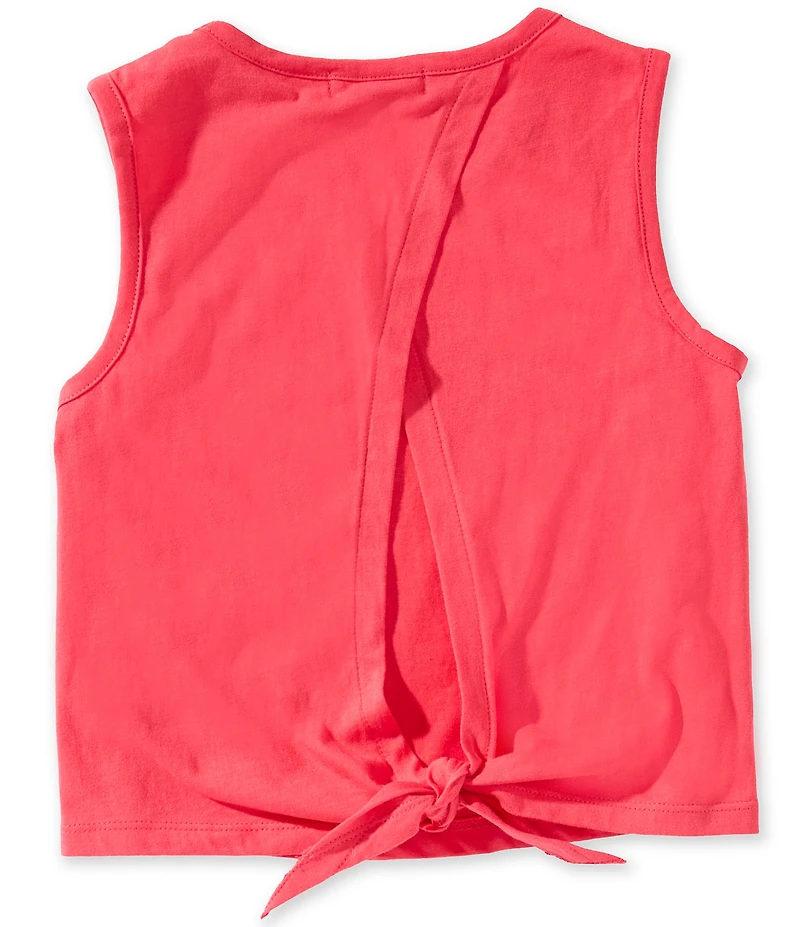 GB Little Girls Sleeveless Tie Tank Top