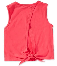 GB Little Girls Sleeveless Tie Tank Top
