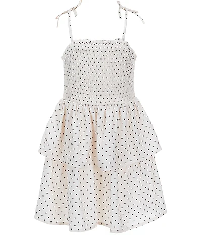 GB Little Girls Tiered Polka Dot Mini Dress