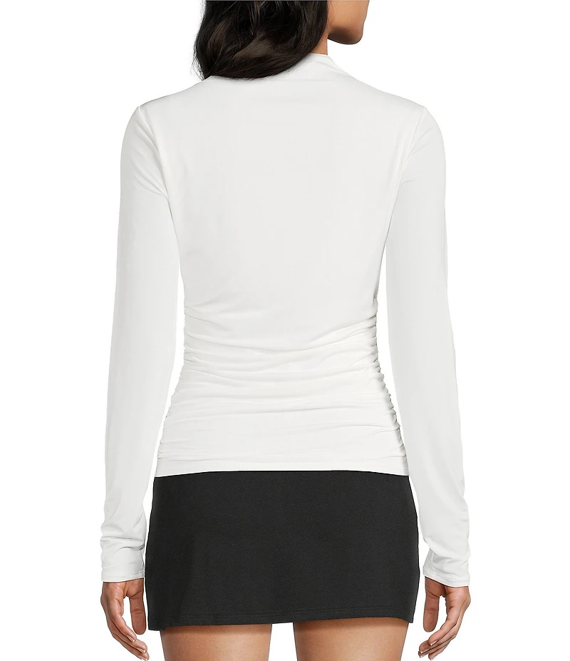 GB Long Sleeve Knit Mock Neck Top