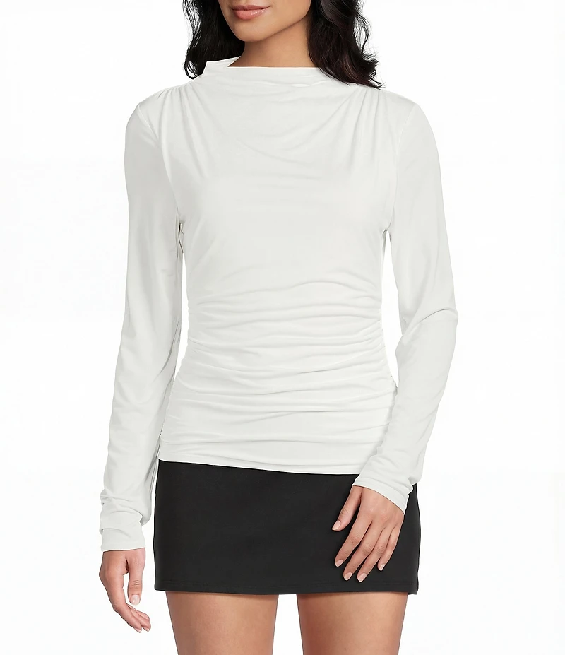GB Long Sleeve Knit Mock Neck Top