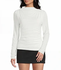 GB Long Sleeve Knit Mock Neck Top