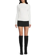 GB Long Sleeve Knit Mock Neck Top
