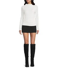 GB Long Sleeve Knit Mock Neck Top