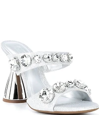 GB News-Flash Glitter Jewel Ornament Dress Slide Sandals