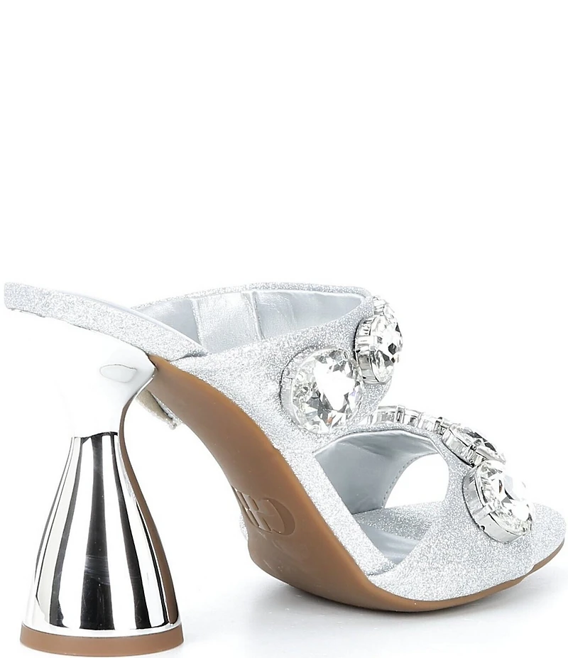 GB News-Flash Glitter Jewel Ornament Dress Slide Sandals