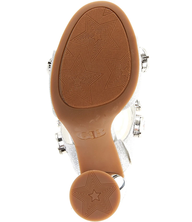 GB News-Flash Glitter Jewel Ornament Dress Slide Sandals