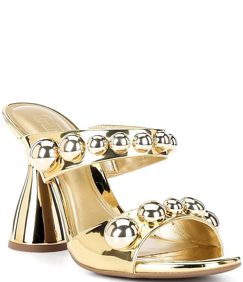 GB News-Flash Metallic Ornament Dress Slide Sandals
