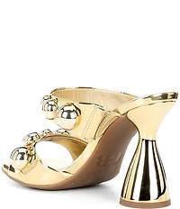 GB News-Flash Metallic Ornament Dress Slide Sandals