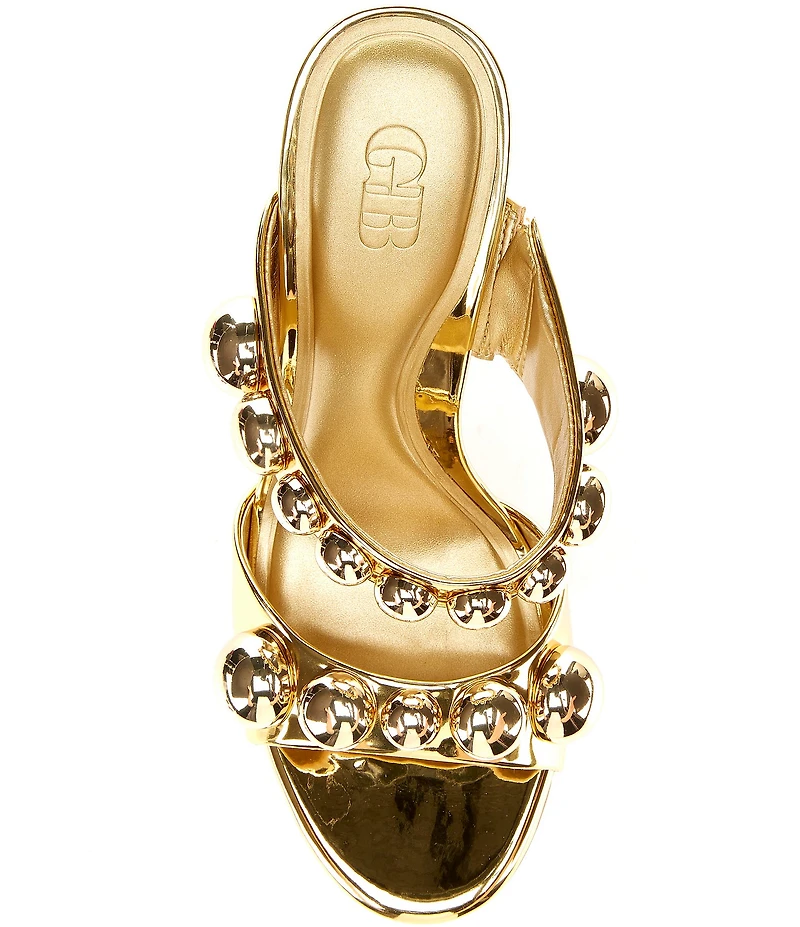 GB News-Flash Metallic Ornament Dress Slide Sandals
