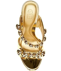 GB News-Flash Metallic Ornament Dress Slide Sandals