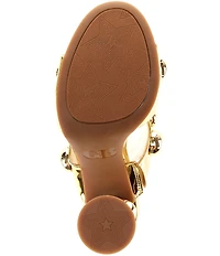 GB News-Flash Metallic Ornament Dress Slide Sandals