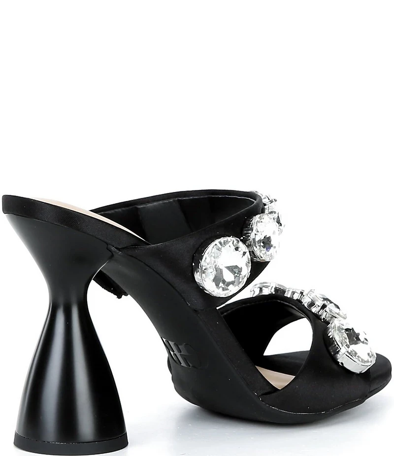 GB News-Flash Satin Jewel Ornament Dress Slide Sandals