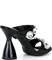 GB News-Flash Satin Jewel Ornament Dress Slide Sandals