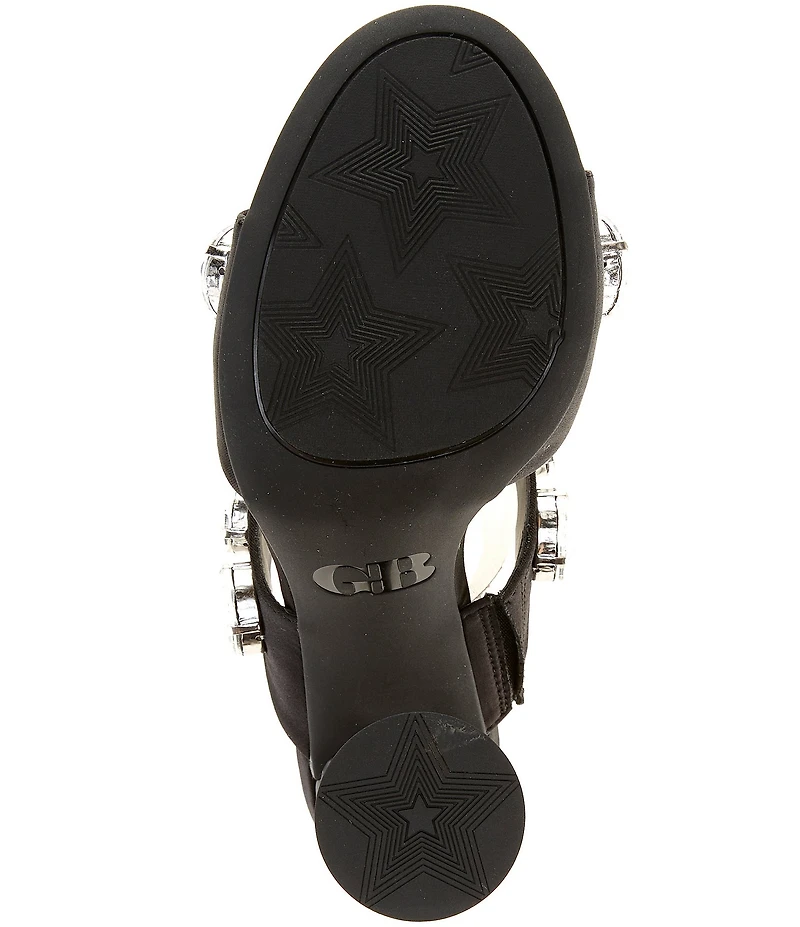 GB News-Flash Satin Jewel Ornament Dress Slide Sandals