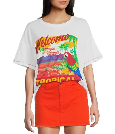 GB Oversized Destination Tropical Graphic T-Shirt