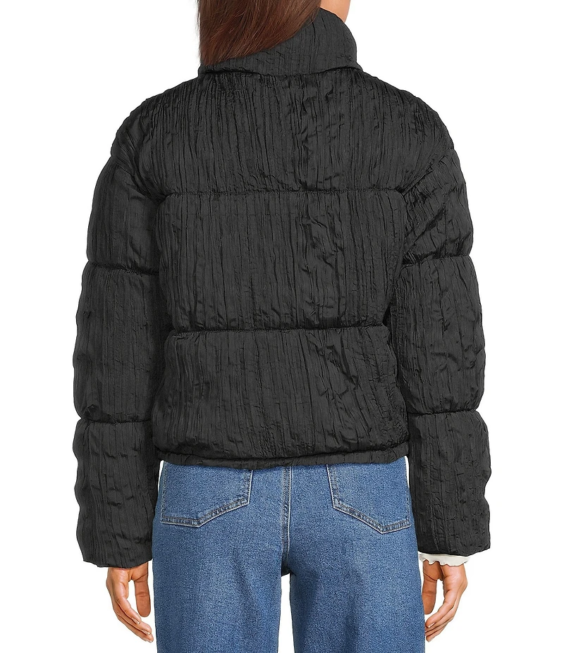 GB Pleated Collared Puffer Jacket