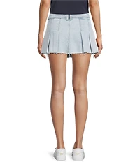 GB Pleated Denim Micro Mini Skort