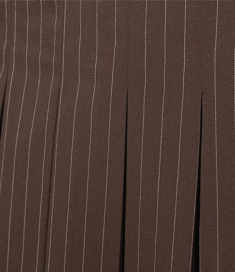 GB Pleated Pinstripe Mini Skirt