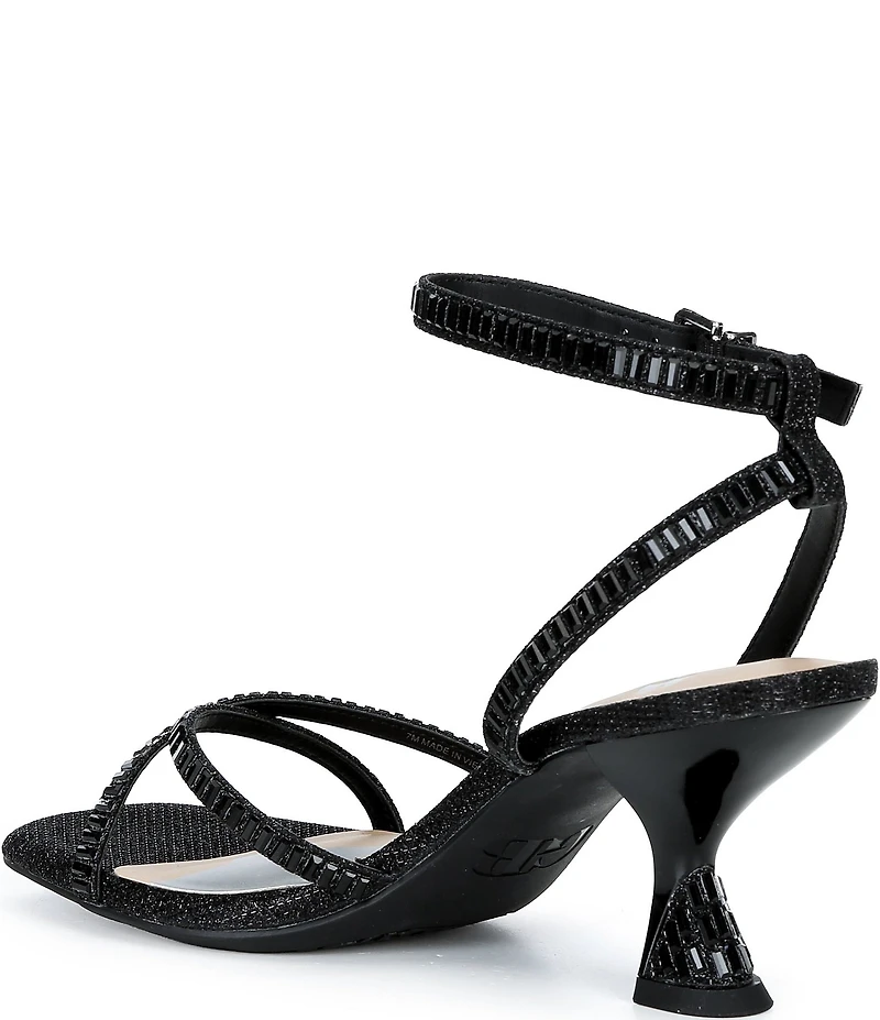 GB Plus-1 Rhinestone Strappy Glitter Dress Sandals
