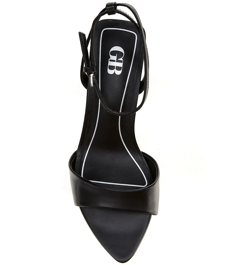 GB Pop-Off Leather Pointed Toe Stiletto Dress Sandals