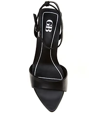 GB Pop-Off Leather Pointed Toe Stiletto Dress Sandals