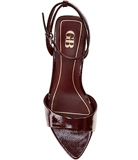 GB Pop-Off Patent Pointed Toe Stiletto Dress Sandals