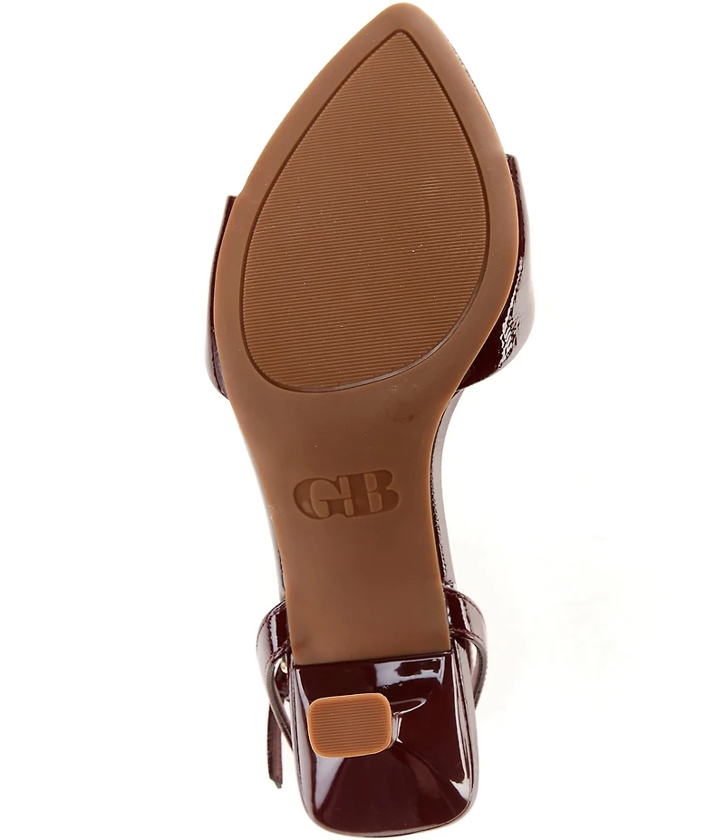 GB Pop-Off Patent Pointed Toe Stiletto Dress Sandals