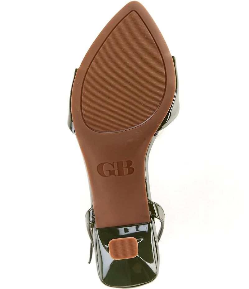 GB Pop-Off Patent Pointed Toe Stiletto Dress Sandals