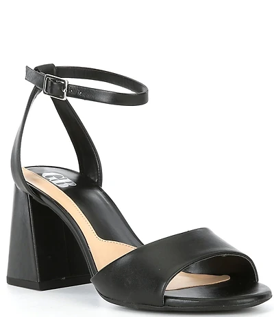 GB Pretty-Please Leather Ankle Strap Block Heel Dress Sandals