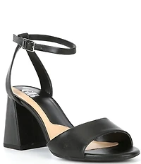 GB Pretty-Please Leather Ankle Strap Block Heel Dress Sandals