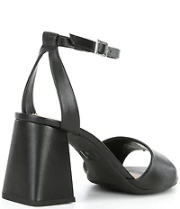 GB Pretty-Please Leather Ankle Strap Block Heel Dress Sandals
