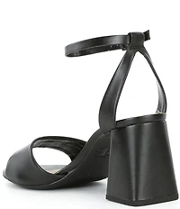 GB Pretty-Please Leather Ankle Strap Block Heel Dress Sandals