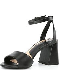 GB Pretty-Please Leather Ankle Strap Block Heel Dress Sandals