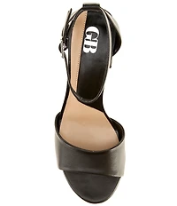GB Pretty-Please Leather Ankle Strap Block Heel Dress Sandals