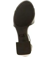 GB Pretty-Please Leather Ankle Strap Block Heel Dress Sandals