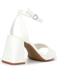 GB Pretty-Please Leather Ankle Strap Block Heel Dress Sandals
