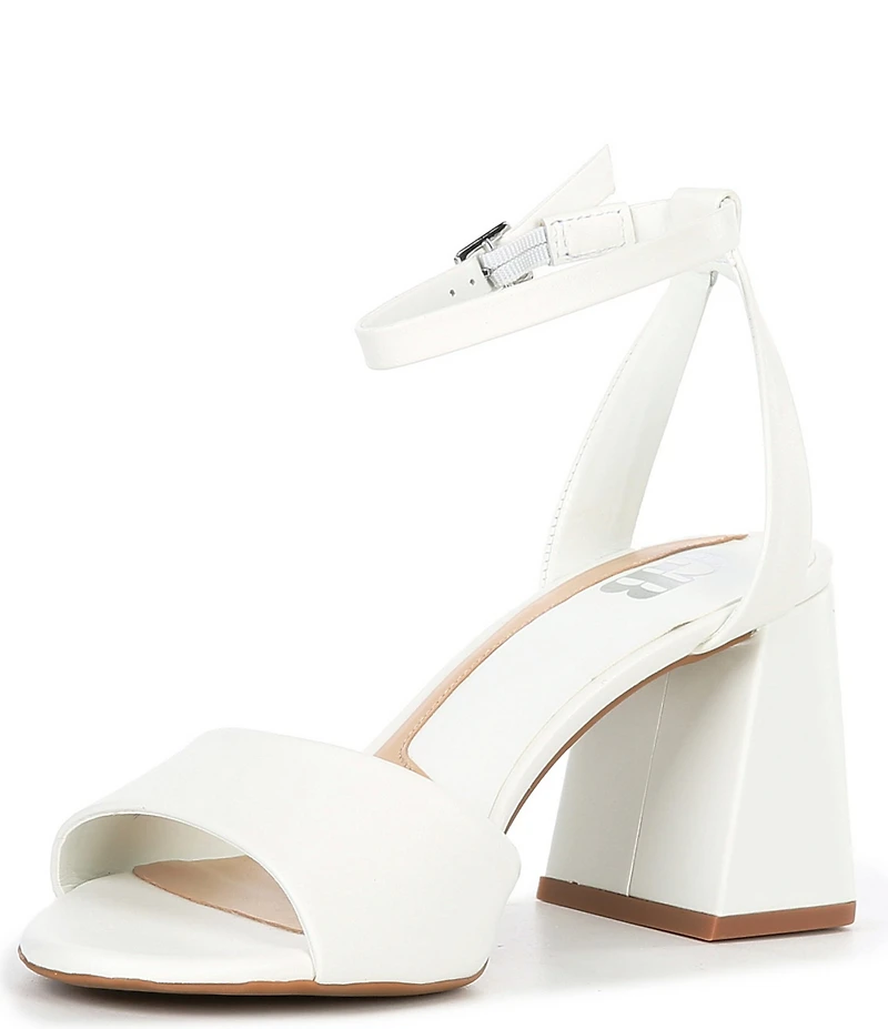 GB Pretty-Please Leather Ankle Strap Block Heel Dress Sandals