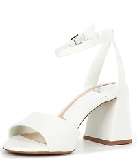 GB Pretty-Please Leather Ankle Strap Block Heel Dress Sandals